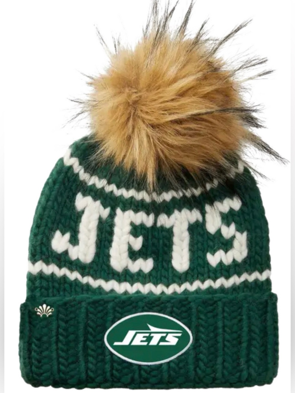 🩶LELE SADOUGHI x NFL NEW YORK JETS  FOREST GREEN BEANIE - NWT🩶